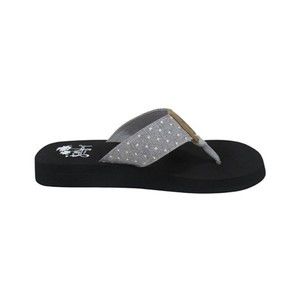 Jellypop | Gray & White Polka Dot Ruthie Platform Flip-Flops - Women Size 11‎ M